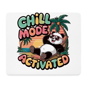 Panda détendu avec des lunettes de soleil - Tapis de souris (format paysage) - blanc - Devant