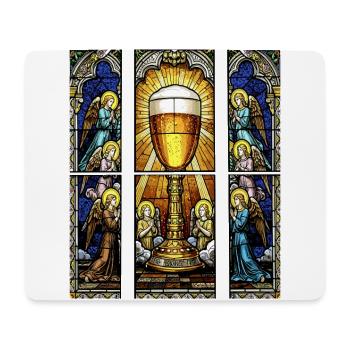 Churches Window Beer Men's Day Ascension Day - Mouse Pad (horizontal) - white - Front