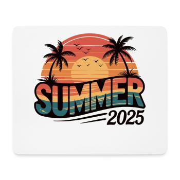 Palmen und Sonne - Sommer 2025 - Mousepad (Querformat) - Weiß - Vorne