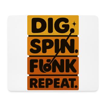 Funk Disque Vinyle Collector Musique Rétro - Tapis de souris (format paysage) - blanc - Devant