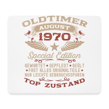 55. Geburtstag Oldtimer August Jahrgang 1970 - Mousepad (Querformat) - Weiß - Vorne