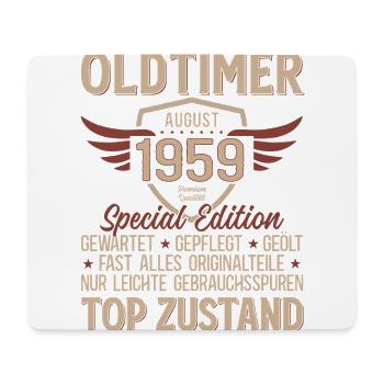 66. Geburtstag Oldtimer August Jahrgang 1959 - Mousepad (Querformat) - Weiß - Vorne