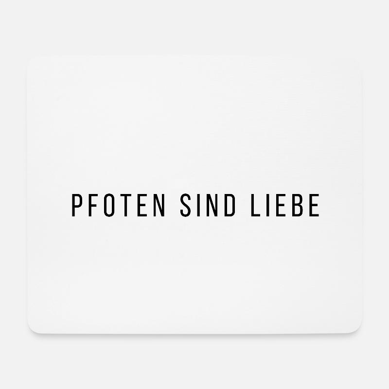 Pfoten sind Liebe NLSBT - Mousepad (Querformat) - Weiß