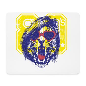 Leopard 80's - Mousepad (Querformat) - Weiß - Vorne