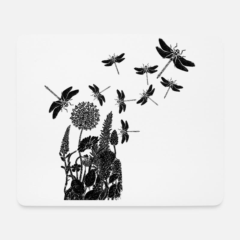 Libellen - Mousepad (Querformat) - Weiß