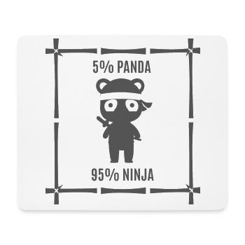 lustiger Ninja Panda - Mousepad (Querformat) - Weiß - Vorne