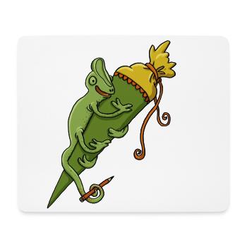 Chamäleon Schultüte - Mousepad (Querformat) - Weiß - Vorne