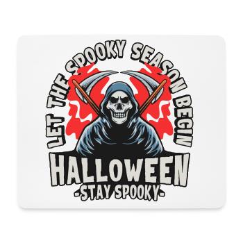 Squelette de la faucheuse d’Halloween - Tapis de souris (format paysage) - blanc - Devant