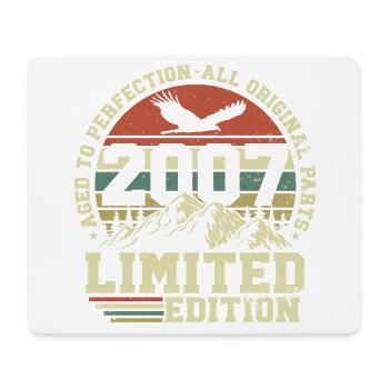 Jahrgang 2007 geboren Vintage Retro Geburtstag - Mousepad (Querformat) - Weiß - Vorne