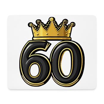 60 Number Crown - Mouse Pad (horizontal) - white - Front