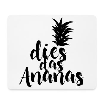 dies das Ananas - Mousepad (Querformat) - Weiß - Vorne