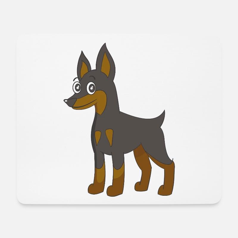 Deutscher Pinscher - Mousepad (Querformat) - Weiß