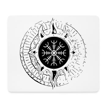 Aegishjalmur Helm blanc Ægir - Tapis de souris (format paysage) - blanc - Devant