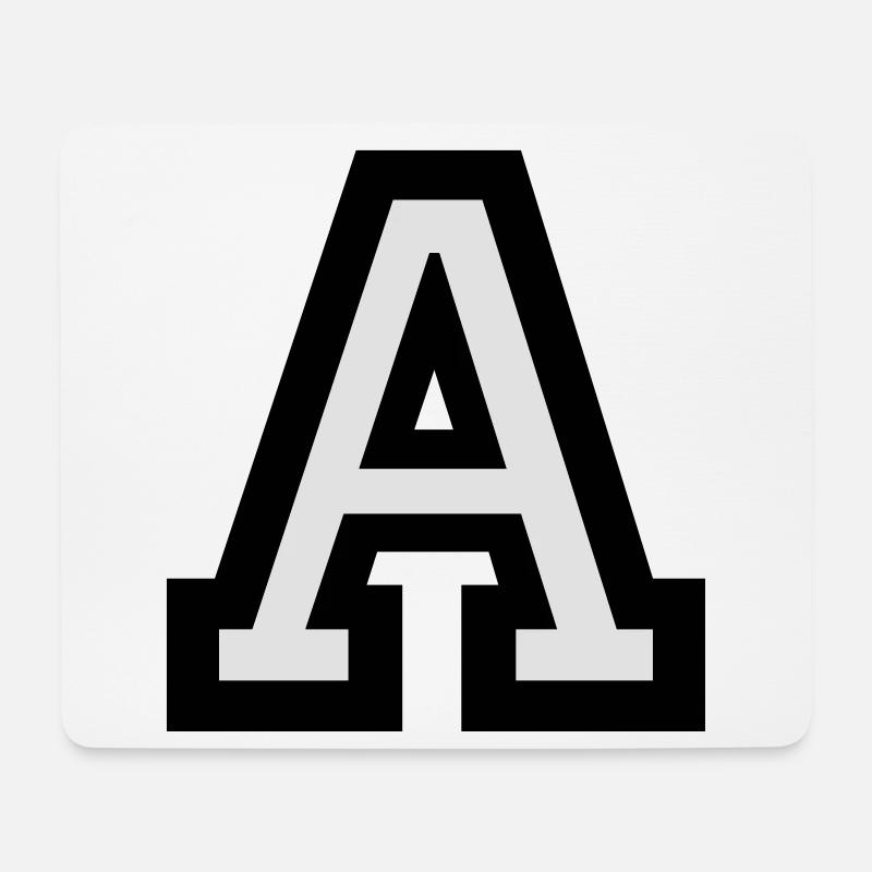Letter A (bicolor) - Mouse Pad (horizontal) - white