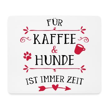 Herzpfote Kaffee Rahmen - Mousepad (Querformat) - Weiß - Vorne