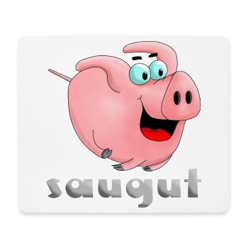 Aspiration - truie - porcelets - Tapis de souris (format paysage) - blanc - Devant