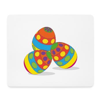 Easter eggs, easter, happy easter, happy eastern - Mouse Pad (horizontal) - white - Front