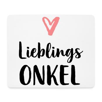 Lieblings Onkel Herz Geschenk Geburtstag - Mousepad (Querformat) - Weiß - Vorne