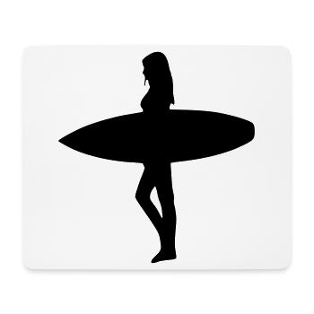 Surfergirl - Mousepad (Querformat) - Weiß - Vorne