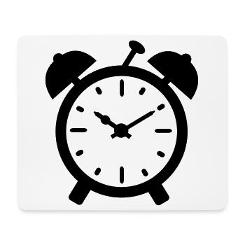 wecker uhr - Mousepad (Querformat) - Weiß - Vorne