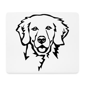 Golden Retriever Kopf - Mousepad (Querformat) - Weiß - Vorne