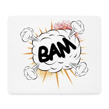 Bam Comic Kampf Wolke für eigene Texte & Motive - Mousepad (Querformat) - Weiß - Vorne