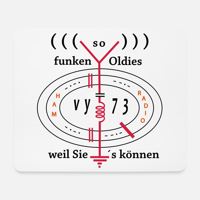 Amateurfunker, Oldies funken weil Sie`s können - Mousepad (Querformat) - Weiß