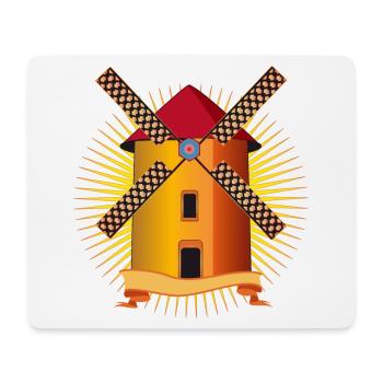 golden windmill with a shining background - Mouse Pad (horizontal) - white - Front