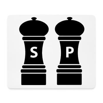 Hobbykoch Geschenkidee Salz und Pfeffer - Mousepad (Querformat) - Weiß - Vorne