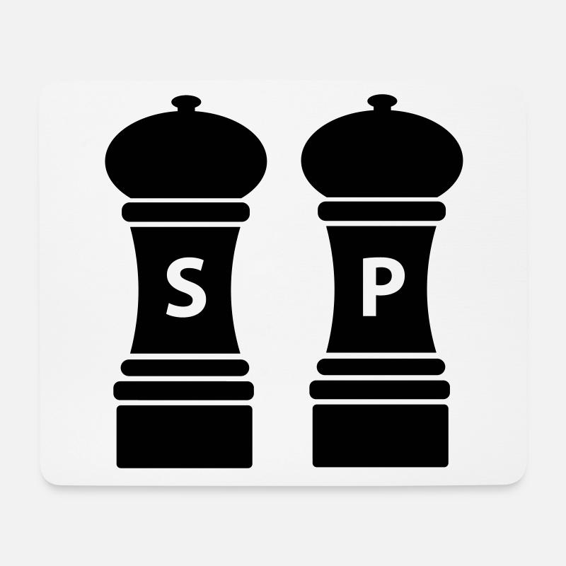 Hobbykoch Geschenkidee Salz und Pfeffer - Mousepad (Querformat) - Weiß