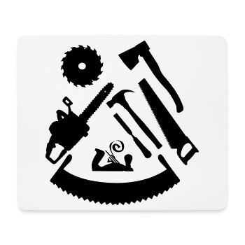 Wood tool - Mouse Pad (horizontal) - white - Front