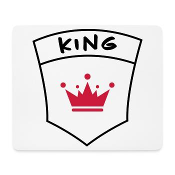 King auf Brusttasche - Mousepad (Querformat) - Weiß - Vorne