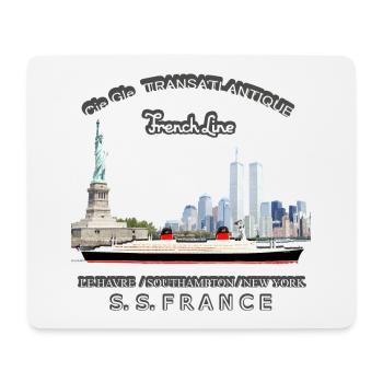 FRANCE PAQUEBOT NEW YORK - Tapis de souris (format paysage) - blanc - Devant