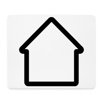 Minimales Hausumriss-Icon für Haus und Eigentum - Mousepad (Querformat) - Weiß - Vorne