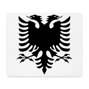 Drapeau de l’Albanie - Tapis de souris (format paysage) - blanc - Devant