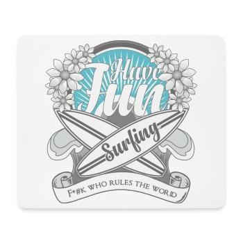 SURFEN, SURFEN - Mousepad (Querformat) - Weiß - Vorne