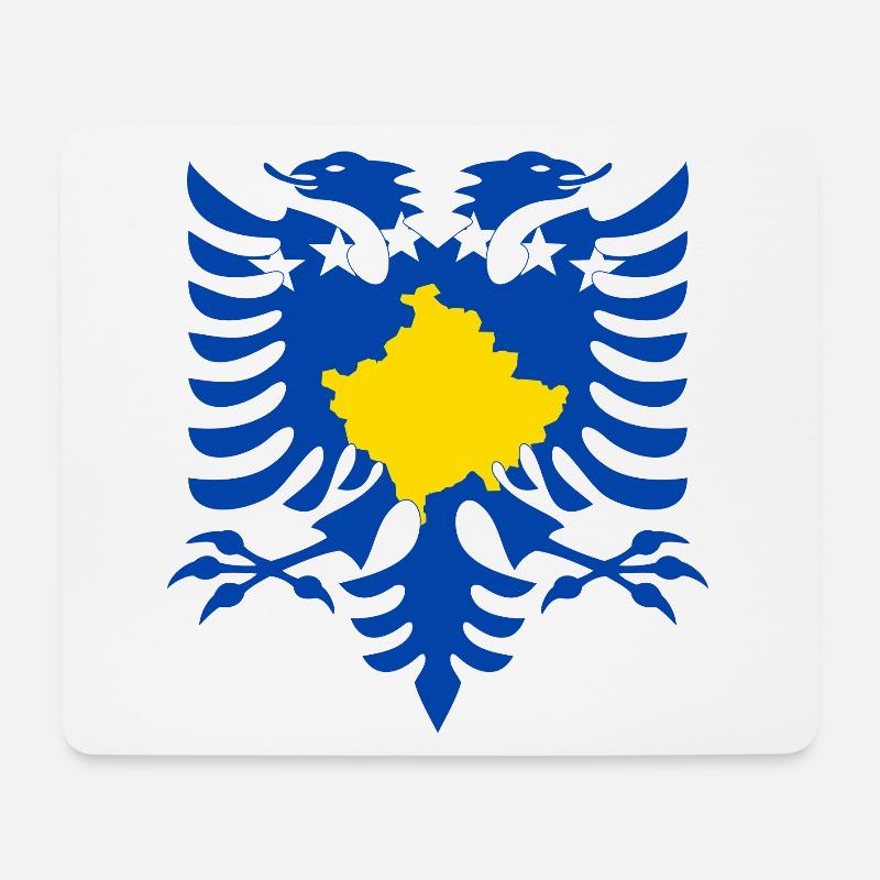Albanien Kosovo Flagge - Mousepad (Querformat) - Weiß