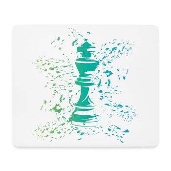 König Schach Symbol Farben Explosion Verein Logo - Mousepad (Querformat) - Weiß - Vorne