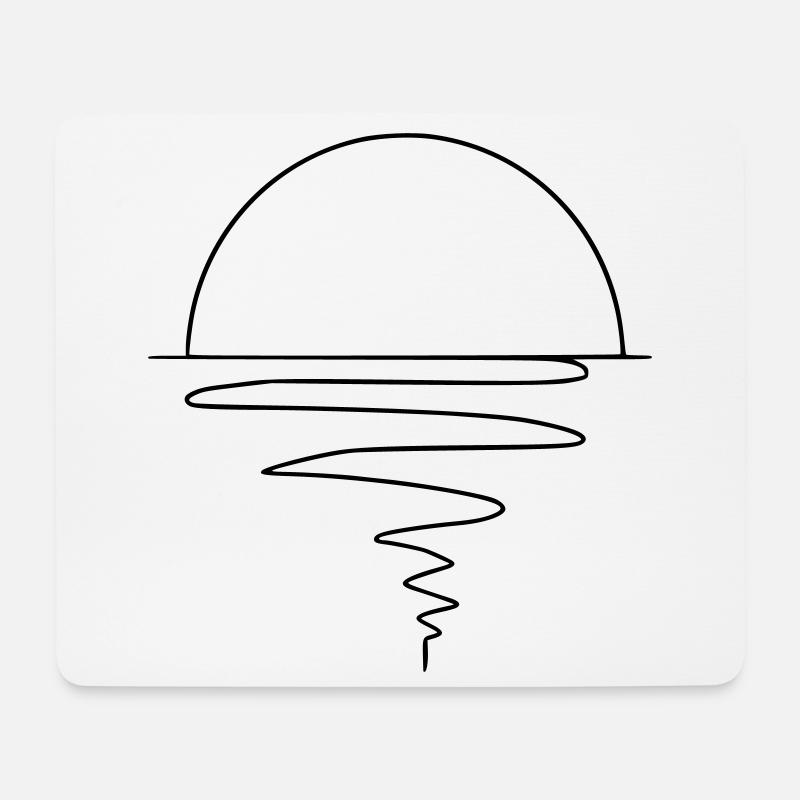 Coucher de soleil - Tapis de souris (format paysage) - blanc