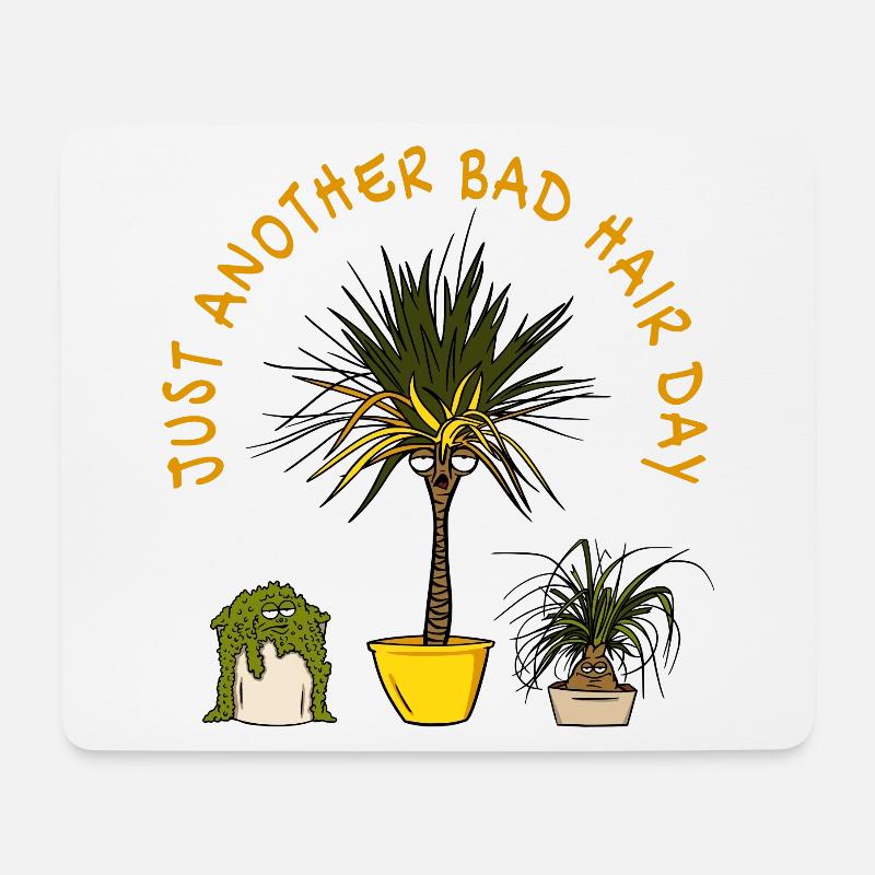 Bad Hair Day - Mousepad (Querformat) - Weiß