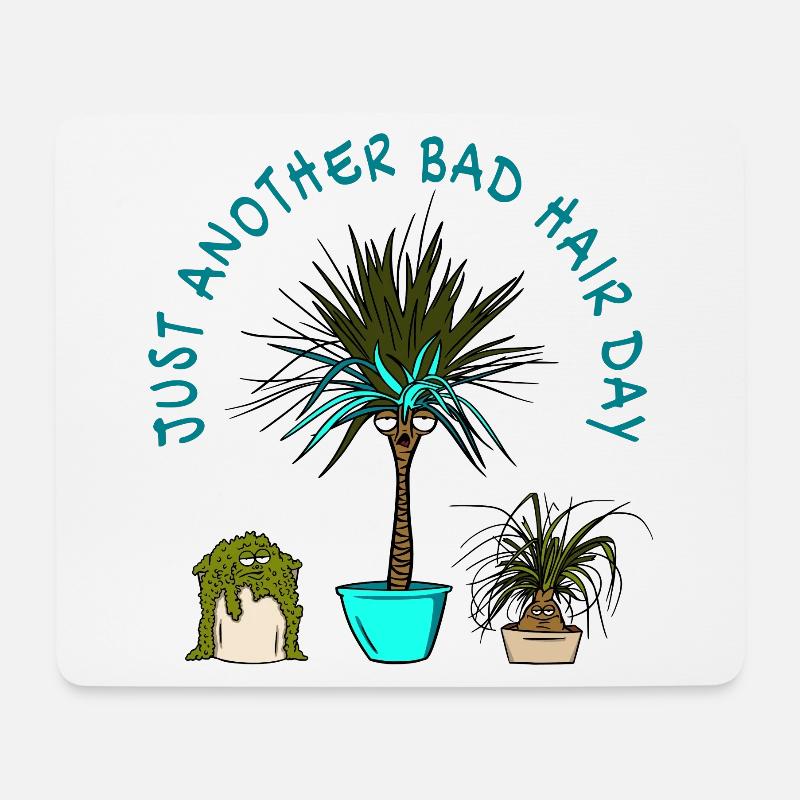Bad Hair Day - Mousepad (Querformat) - Weiß