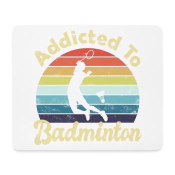 Badminton - Tapis de souris (format paysage) - blanc - Devant
