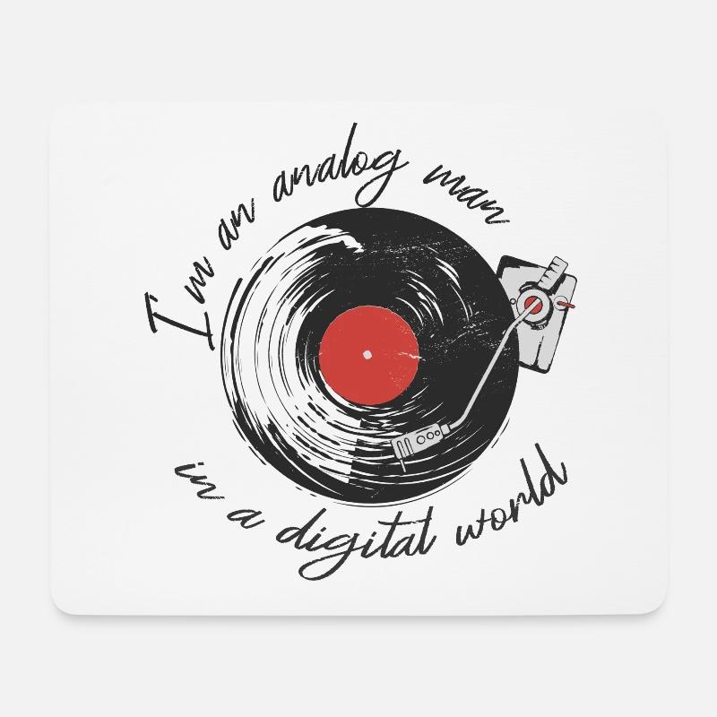 Retro Spruch I'm An Analog Man In A Digital World - Mousepad (Querformat) - Weiß
