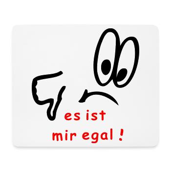 es ist mir egal, comic - Mousepad (Querformat) - Weiß - Vorne