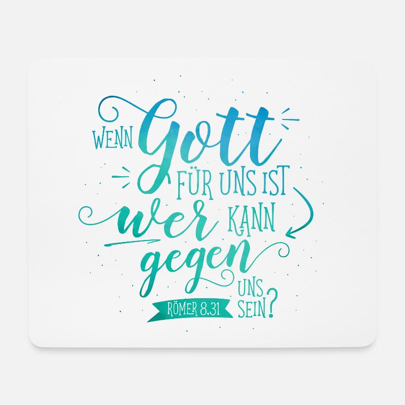 Wenn Gott für uns ist - Mousepad (Querformat) - Weiß