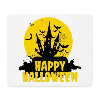 Castle Halloween Silhouette Night - Mouse Pad (horizontal) - white - Front