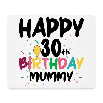 Lettres d’anniversaire - Tapis de souris (format paysage) - blanc - Devant