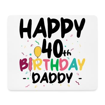 Colorful Birthday Letters - Mouse Pad (horizontal) - white - Front