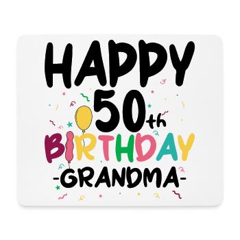 Lettres d’anniversaire - Tapis de souris (format paysage) - blanc - Devant