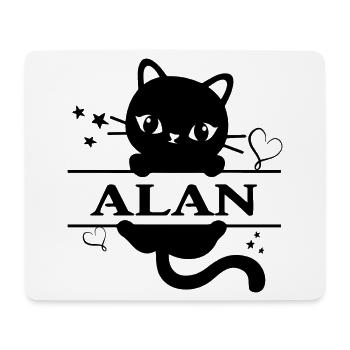 T-Shirt Alan T-Shirt Geschenkidee - Mousepad (Querformat) - Weiß - Vorne